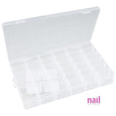 36 Grids Adjustable Plastic Nail Art Supply Storage Box | Clear - Each 610277 - The Nail Superstore