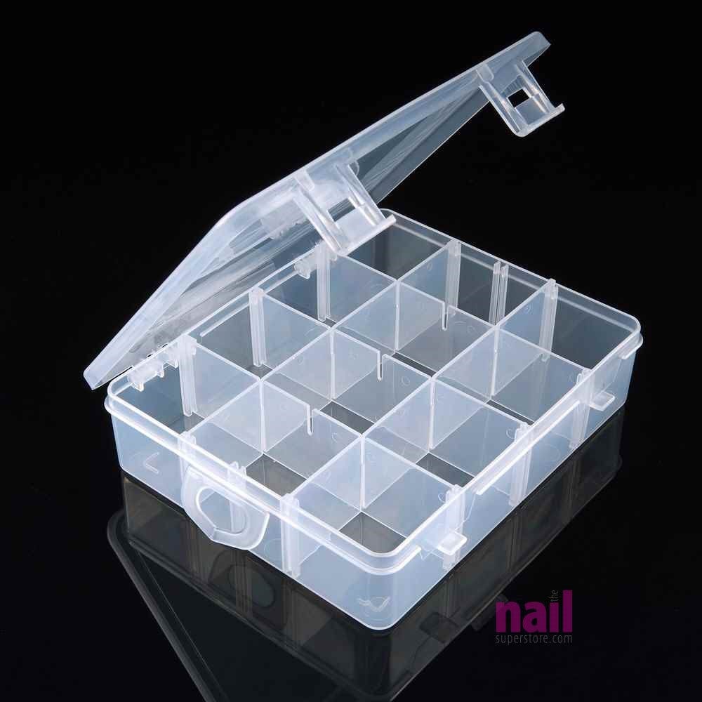 Rhinestone, Nail Jewelry, Nail Art Storage Box | 12 Slots w/Removable Dividers - Each 610306 - The Nail Superstore