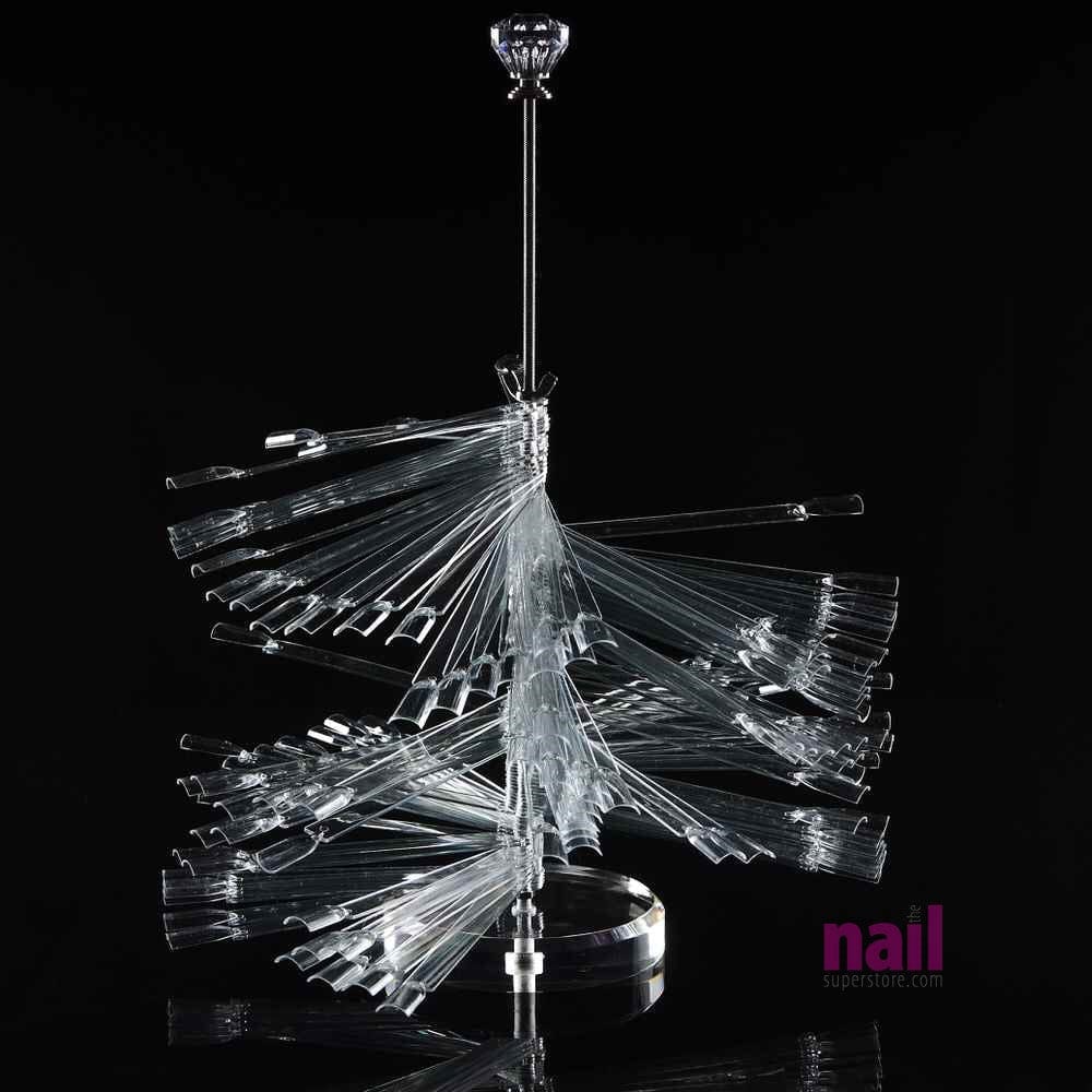 120 Tips Spiral Shape Color Display Chart | Clear - Set 610308 - The Nail Superstore