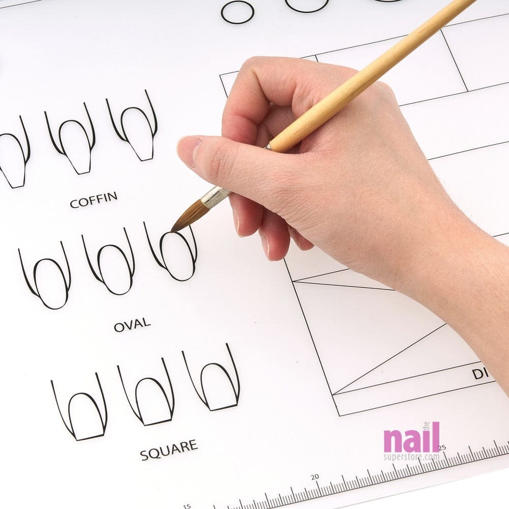 Silicone Acrylic Nail Practice Mat | Reusable & Washable - Each 610312 - The Nail Superstore