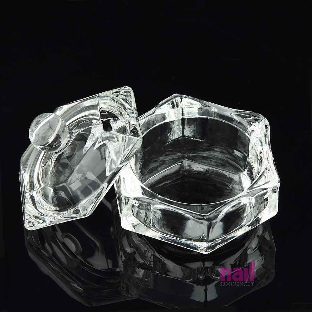 Hexagon Crystal Glass Dappen Dish Container | Size 1 oz - Each 610327 - The Nail Superstore