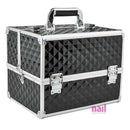 Black Large Cosmetic Train Case | Storage & Organizer for Nail Tools & Cosmetics - Each 610333 - The Nail Superstore