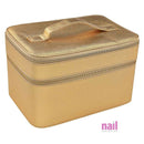 Gold Medium Cosmetic Train Case | Storage & Organizer for Nail Tools & Cosmetics - Each 610345 - The Nail Superstore