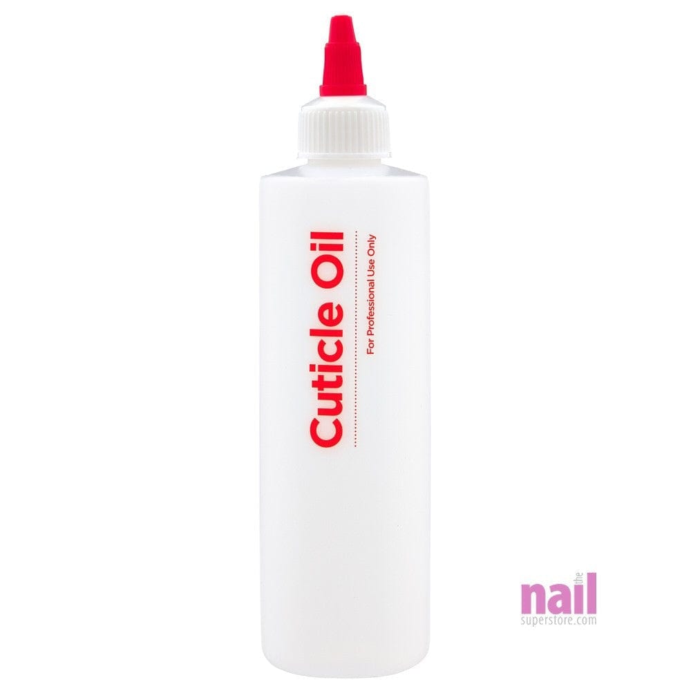 Cuticle Oil Empty Bottle | With Twist Cap - 8 oz 610355 - The Nail Superstore