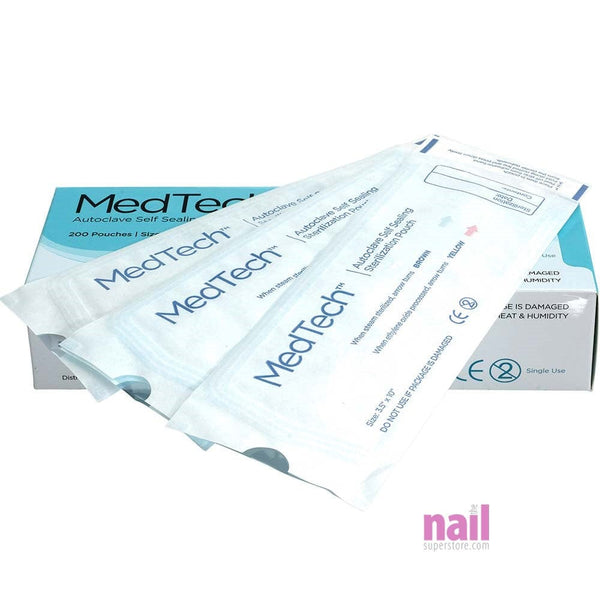 Autoclave Sterilization Pouches | Self-Sealing - Assure Implements Stay Sterile - 200 pcs 620011 - The Nail Superstore