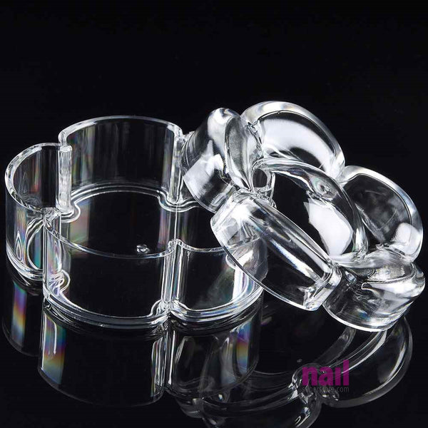 Acrylic Flower Shape Storage Container | For Nail Arts, Jewelries & More - Each