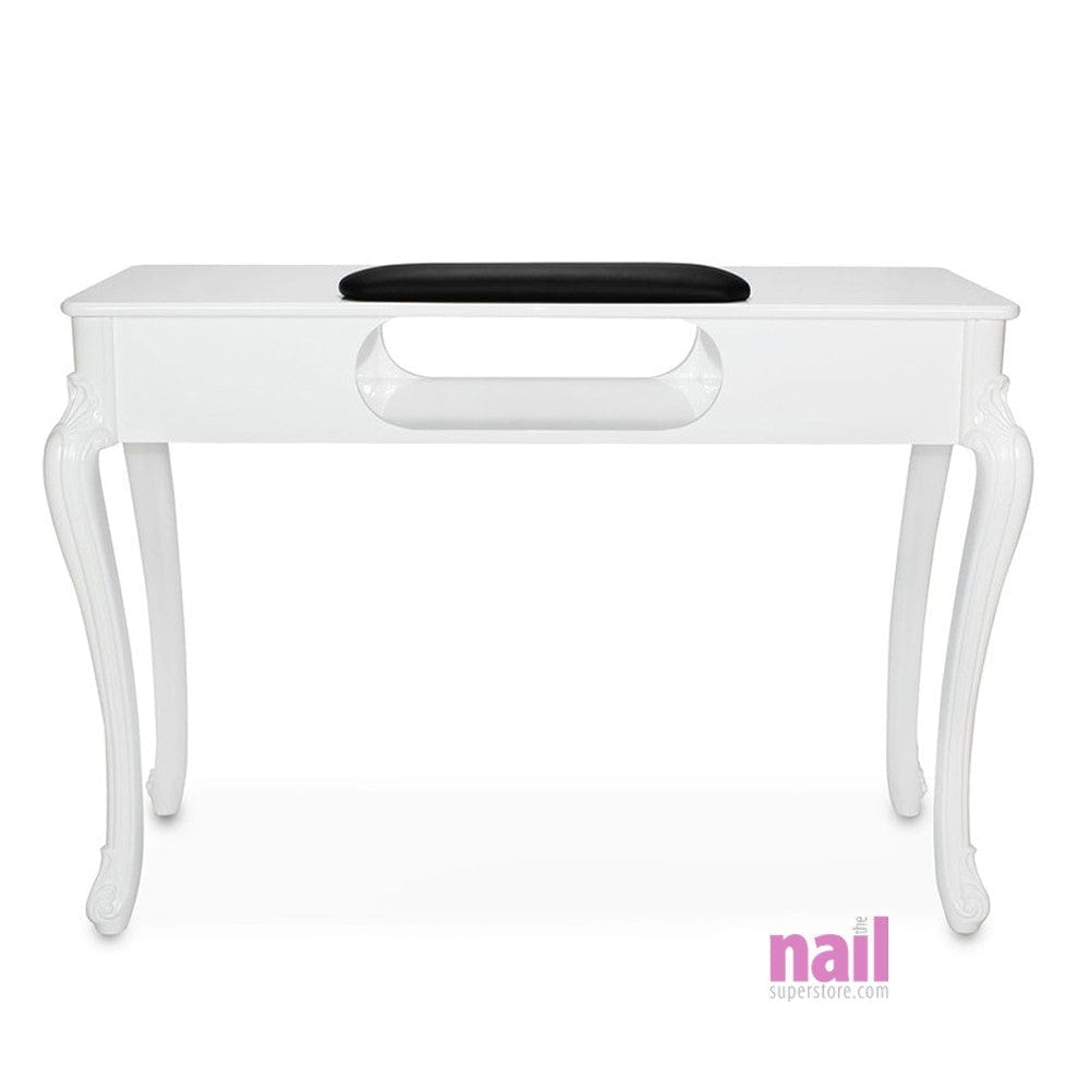Venice Manicure Table | Antique Design - White - Each 712000 - The Nail Superstore