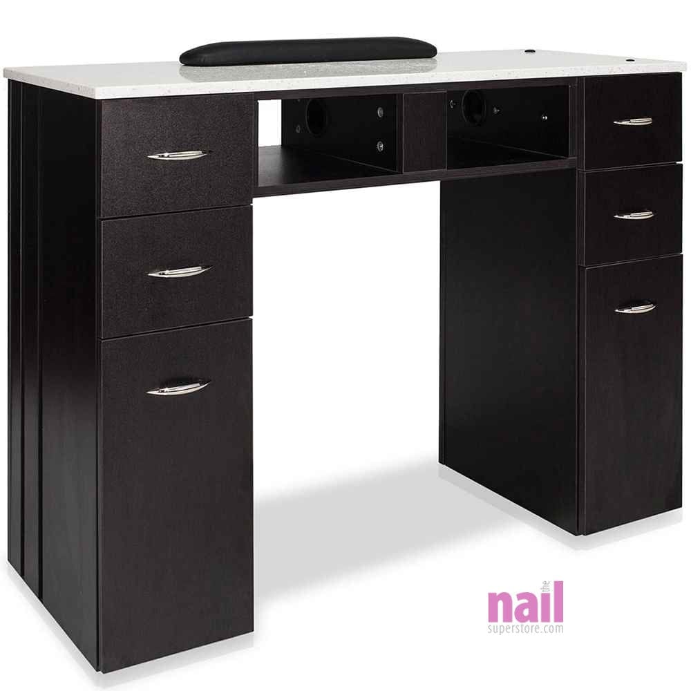 Valencia Manicure Table - Dark Wood - Each 714003 - The Nail Superstore