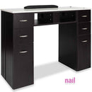 Valencia Manicure Table - Dark Wood - Each 714003 - The Nail Superstore