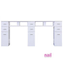 Valencia Double Manicure Table - White - Each 714004 - The Nail Superstore