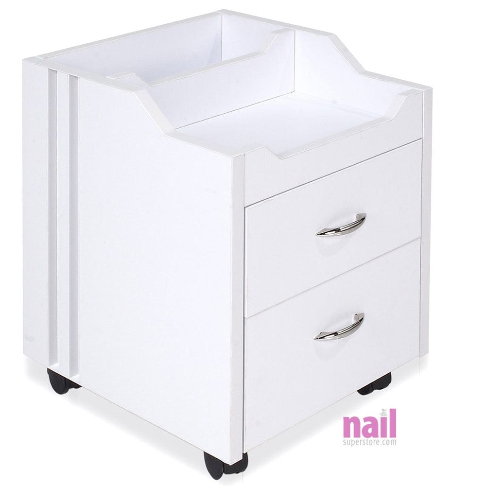 Valencia Pedicure Cart Trolley - White - Each 714006 - The Nail Superstore