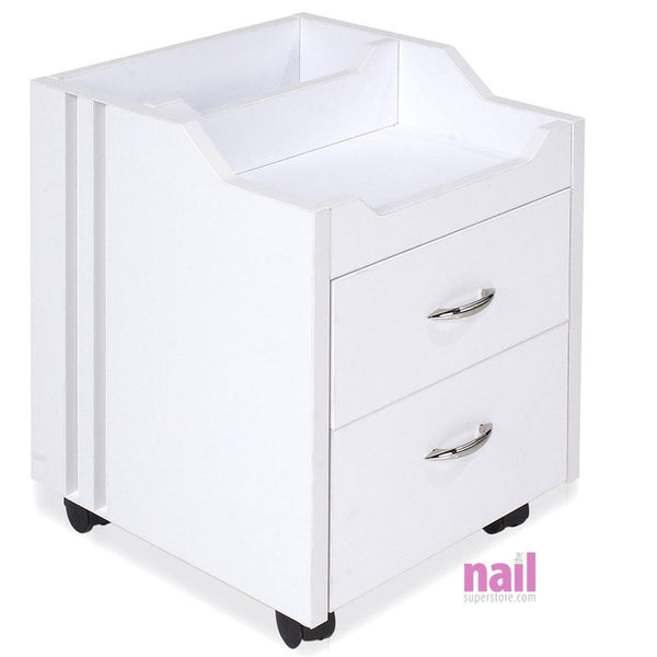 Valencia Pedicure Cart Trolley - White - Each 714006 - The Nail Superstore