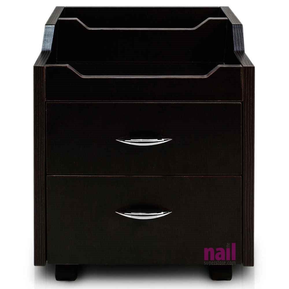 Valencia Pedicure Cart Trolley - Dark Brown - Each 714007 - The Nail Superstore
