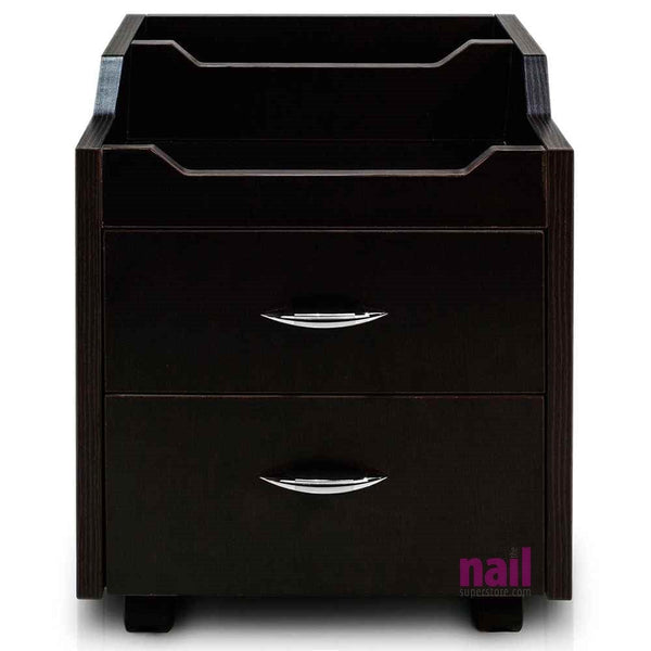 Valencia Pedicure Cart Trolley - Dark Brown - Each 714007 - The Nail Superstore