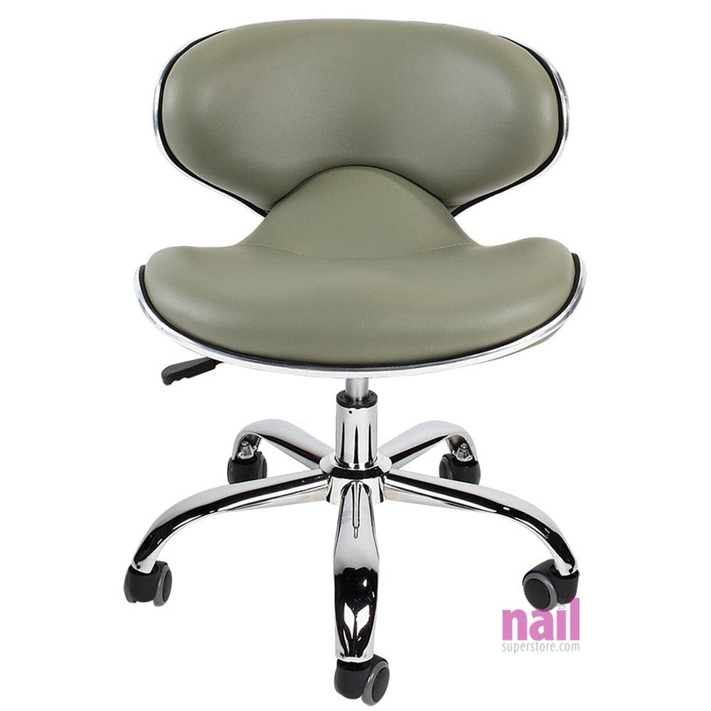 Euro Nail Tech Stool - Gray - Each 714010 - The Nail Superstore