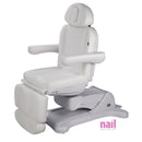 Silver Spa Luxury Motorized Facial Chair & Massage Bed |  For Facials, Massages, Eyebrows, Lash Extensions - White - Each 720111 - The Nail Superstore