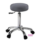 Silver Spa Nail Tech + Pedicure Stool | Perfect for Beauty, Skincare, Salon or Spa Use – Dark Gray - Each 720118 - The Nail Superstore