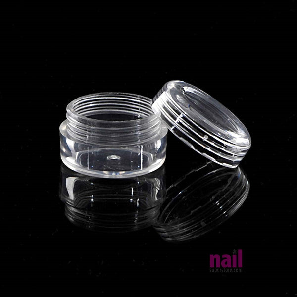 Empty Clear Plastic Jar With Lid | Small - 0.2 oz - Each