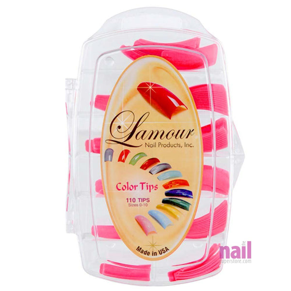 Lamour Colored Nail Tips | Sunny Red - L54 - Box of 100 tips