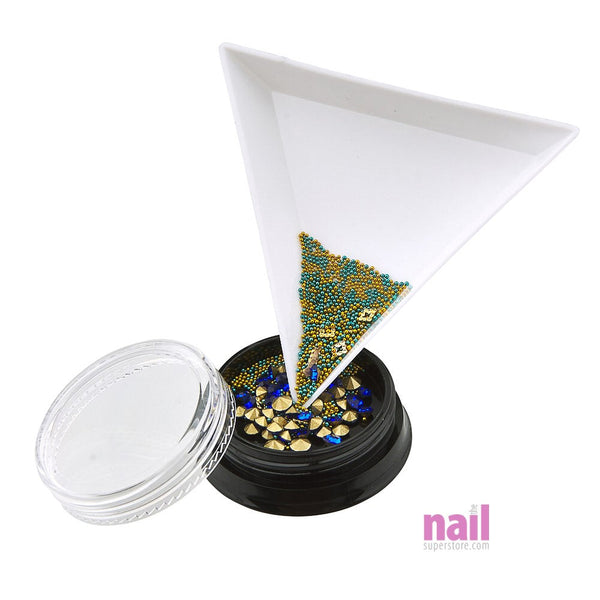 Triangle Nail Rhinestone  Sorting Tray | Eliminates Dropping & Spilling - Each