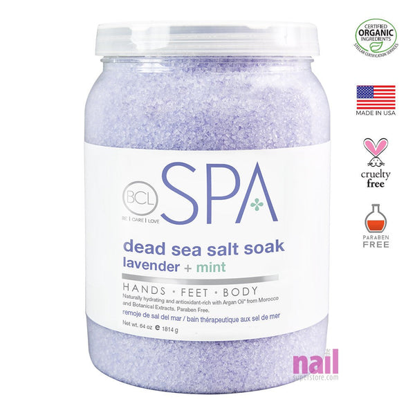 Organic BCL Spa Pedicure Salts | Lavender & Mint - 64 oz