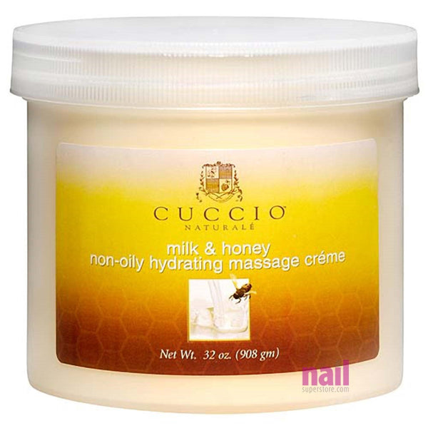 Cuccio Milk & Honey Massage Cream | Hydrating, Non-Oily - 26 oz