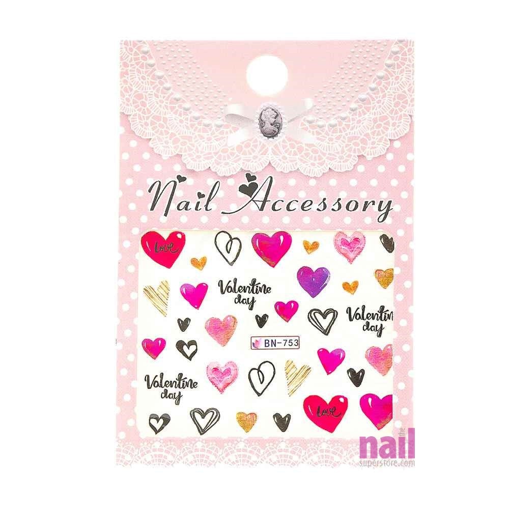 Valentine Nail Art Sticker Decal | Pack