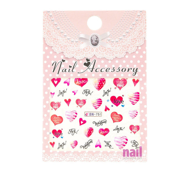 Valentine Nail Art Sticker Decal | Pack #2 - Each