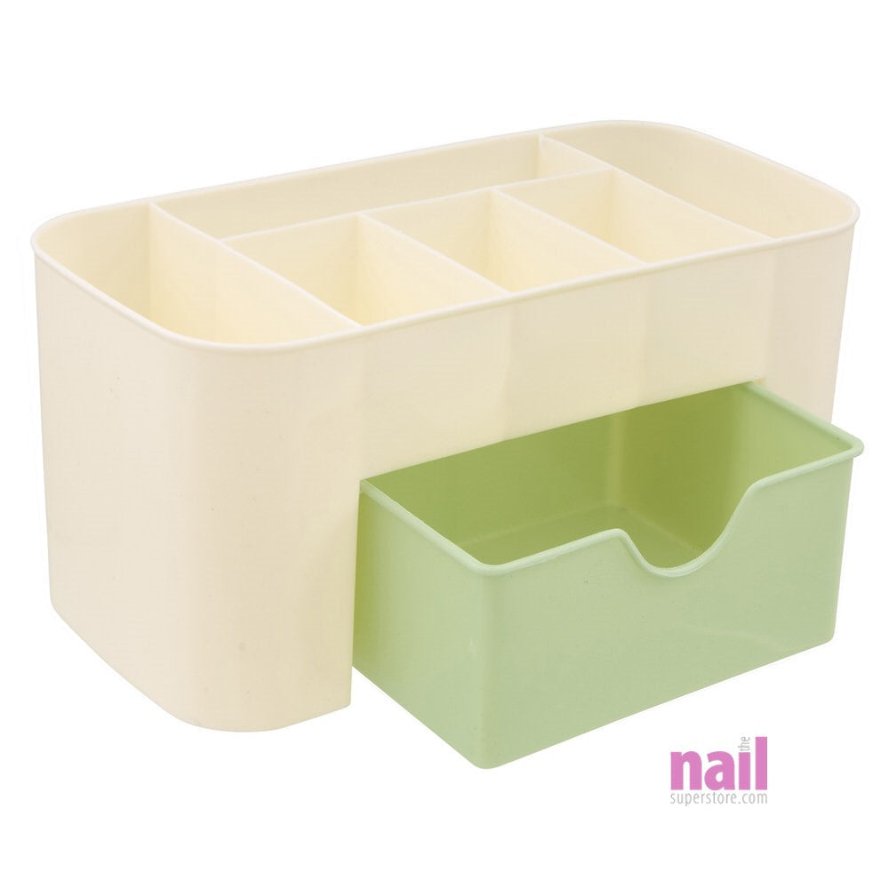 Nail Storage Organizer Box | Can Hold Polish, File, Brush & more - Green - Each