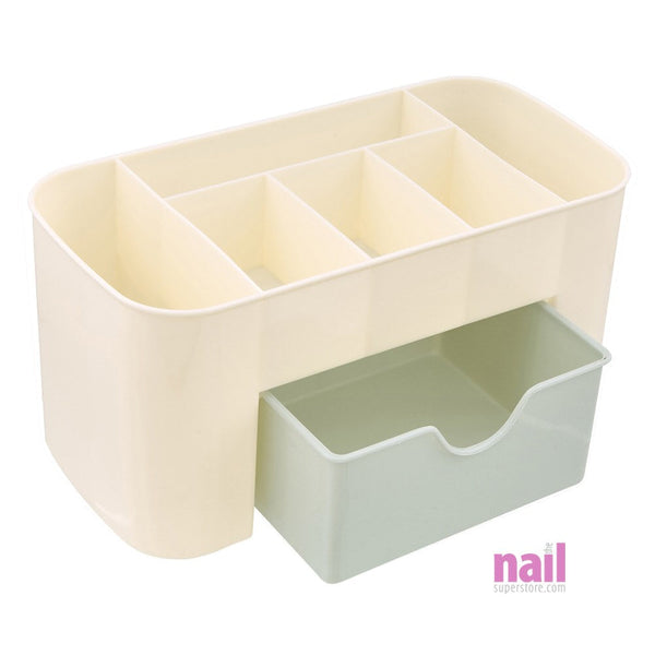 Nail Storage Organizer Box | Holds Polish, File, Brush & more - Pastel Green - Each