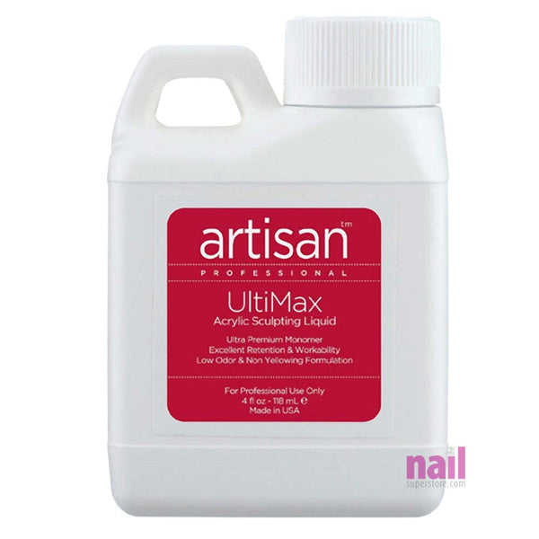 Artisan UltiMax Acrylic Nail Liquid | Low Odor - Easy Workability - 4 oz