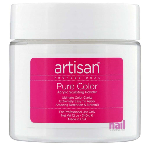 Artisan Acrylic Nail Powder | Brilliant White Color - Non Yellow Formula - 12 oz