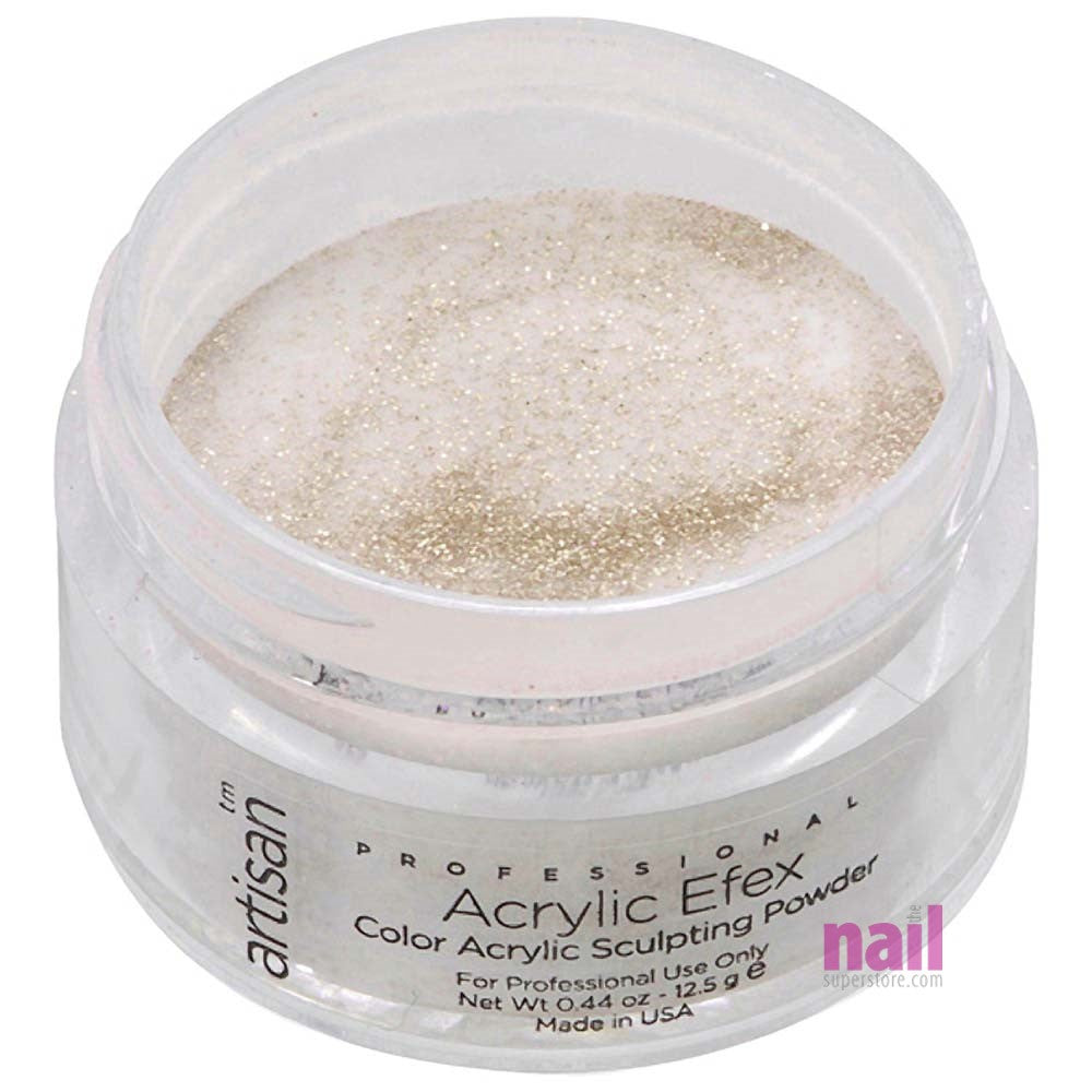 Artisan Colored Acrylic Nail Powder | Professional Size - Gold Glitters - 0.88 oz - The Nail Superstore