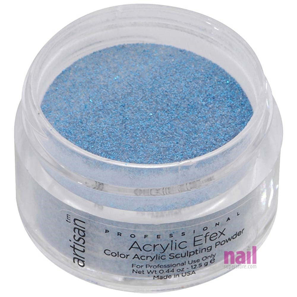 Artisan Colored Acrylic Nail Powder | Professional Size - Turquoise Glitter - 0.88 oz - The Nail Superstore