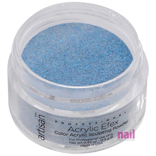 Artisan Colored Acrylic Nail Powder | Professional Size - Turquoise Glitter - 0.88 oz - The Nail Superstore
