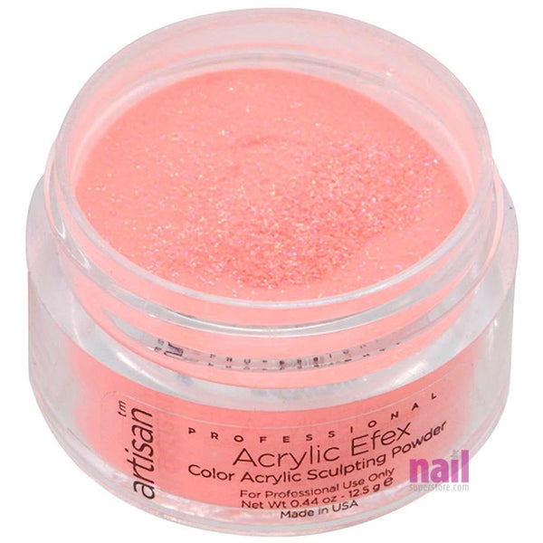 Artisan Colored Acrylic Nail Powder | Professional Size - Orange Sparkles - 0.88 oz - The Nail Superstore