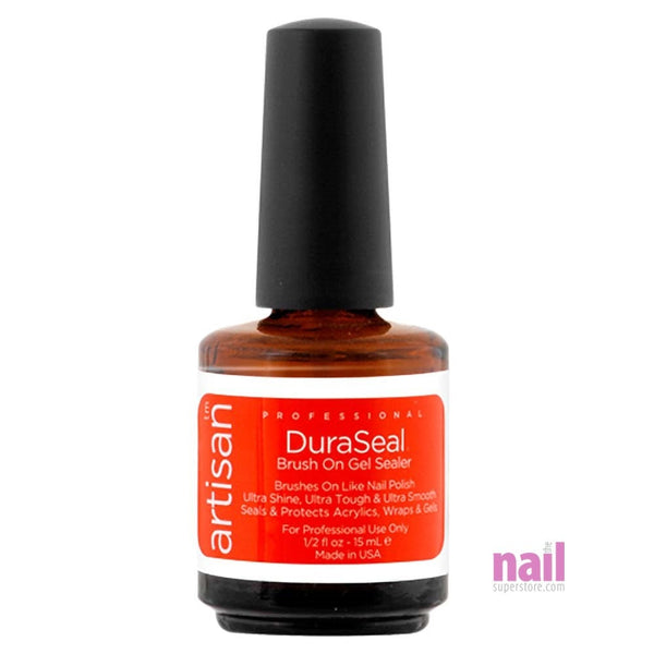 Artisan DuraSeal Brush On Gel Nail Sealer | Mirror Like Shine - Extra Strong Bond - 0.5 oz