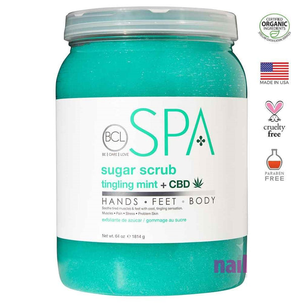 BCL Spa Pedicure Scrub | Tingling Mint & CBD - 64 oz