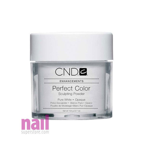 CND Perfect Color Acrylic Nail Powder | White - 3.7 oz - The Nail Superstore