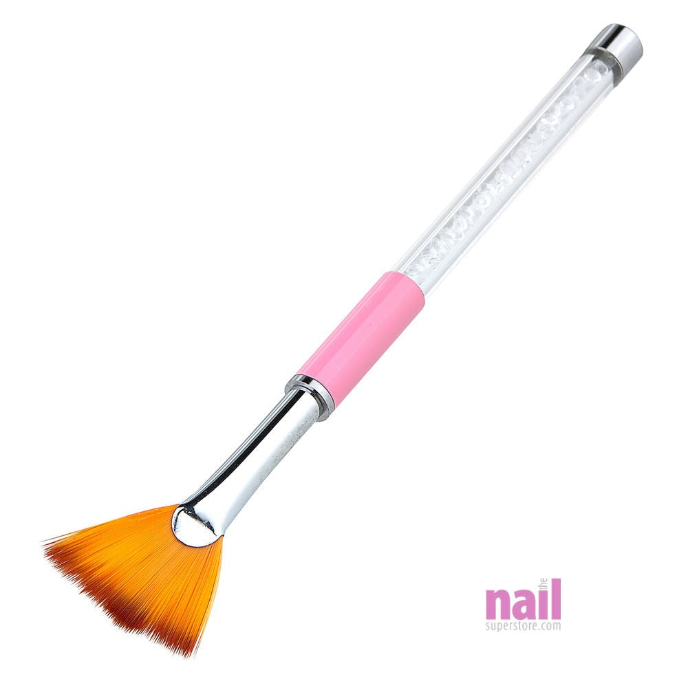 Fan Shape Nail Art Brush | Painting, Dusting Off Dipping Powder - Each