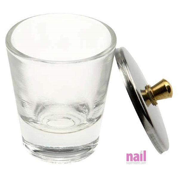 Glass Acrylic Dappen Dish | Reduces Acrylic Nail Liquid Odor - Each