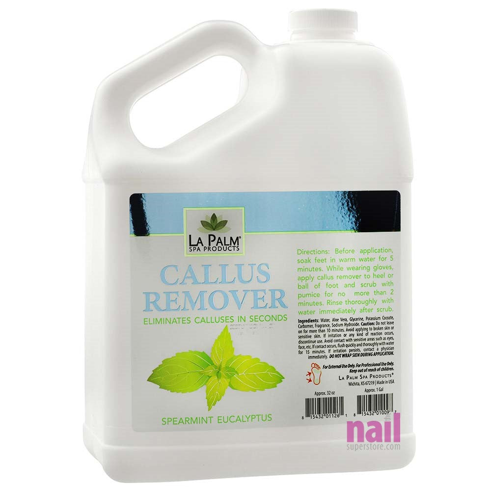 La Palm - Callus Remover | Spearmint Eucalyptus - Easy Foot Callus Treatment - Value Size - Gallon