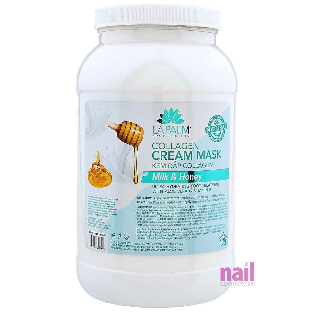 La Palm - Collagen Cream Foot Mask | Milk & Honey - Gallon - The Nail Superstore