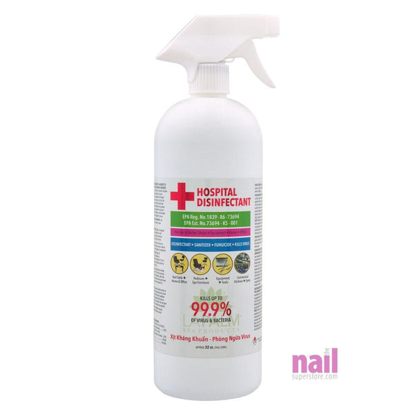 La Palm - Hospital Grade Desinfectant | Broad Spectrum Germicide & Virucide - 32oz - The Nail Superstore