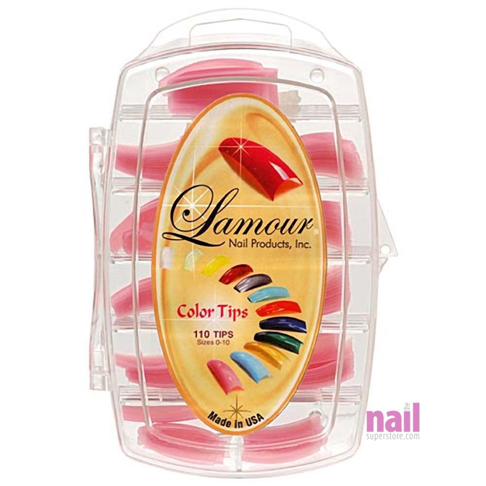 Lamour Colored Nail Tips | Glow Pink - L32 - Box of 100 tips - The Nail Superstore