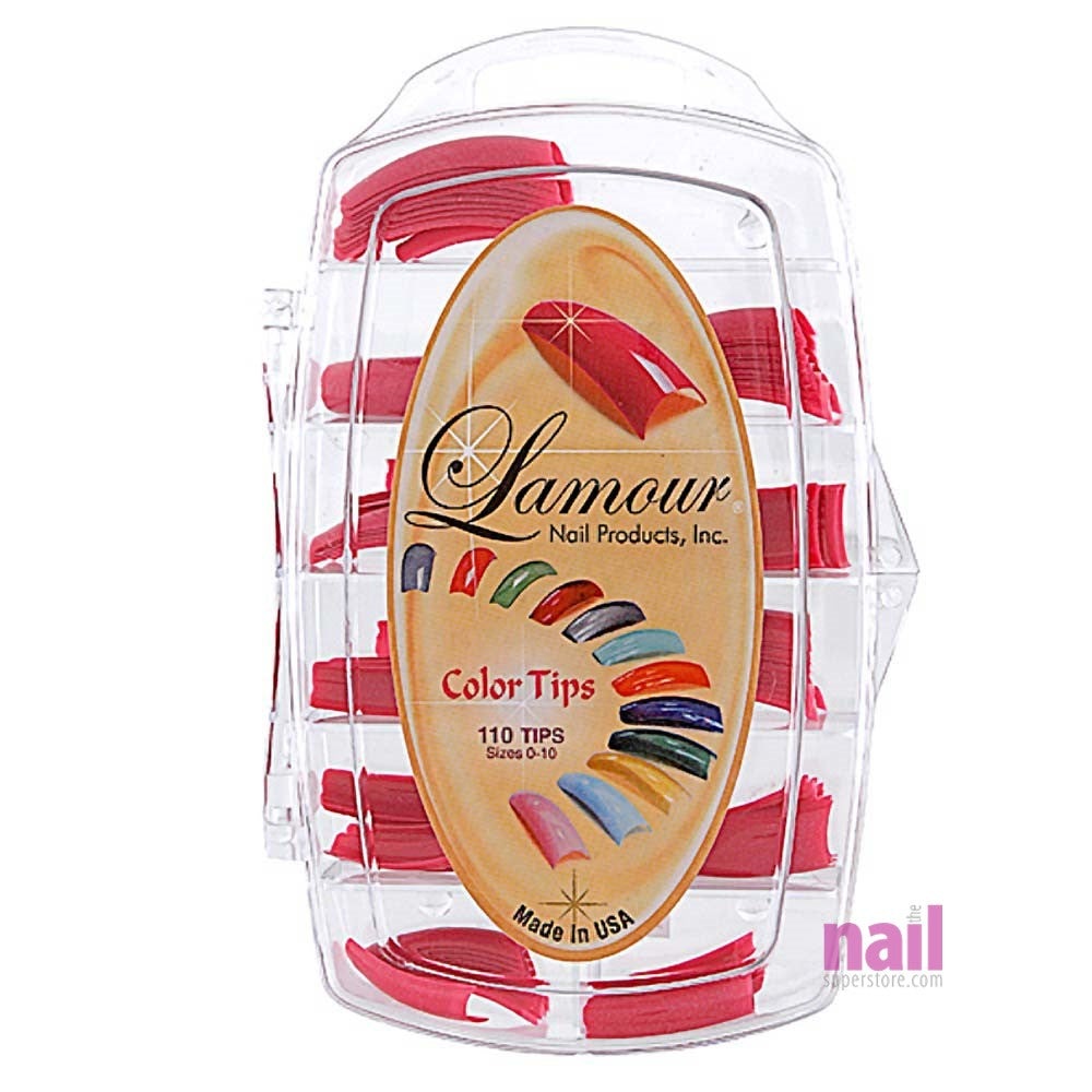 Lamour Colored Nail Tips | Metal Pink - L40 - Box of 100 tips