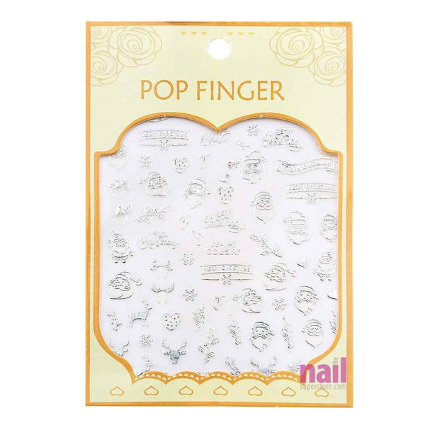 Metallic Christmas Nail Art Sticker Decal | Pack #4 - Each