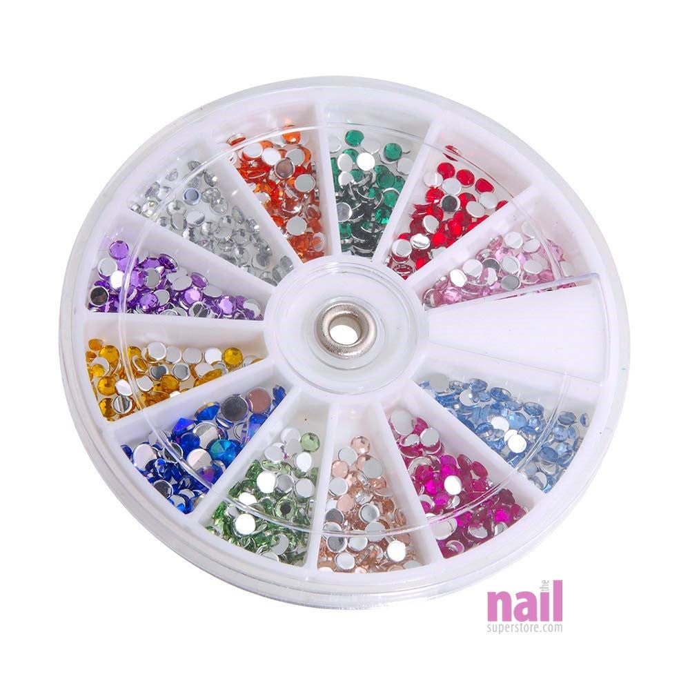 Nail Art Rhinestones Kit | Round Shape - 1200 pieces - The Nail Superstore