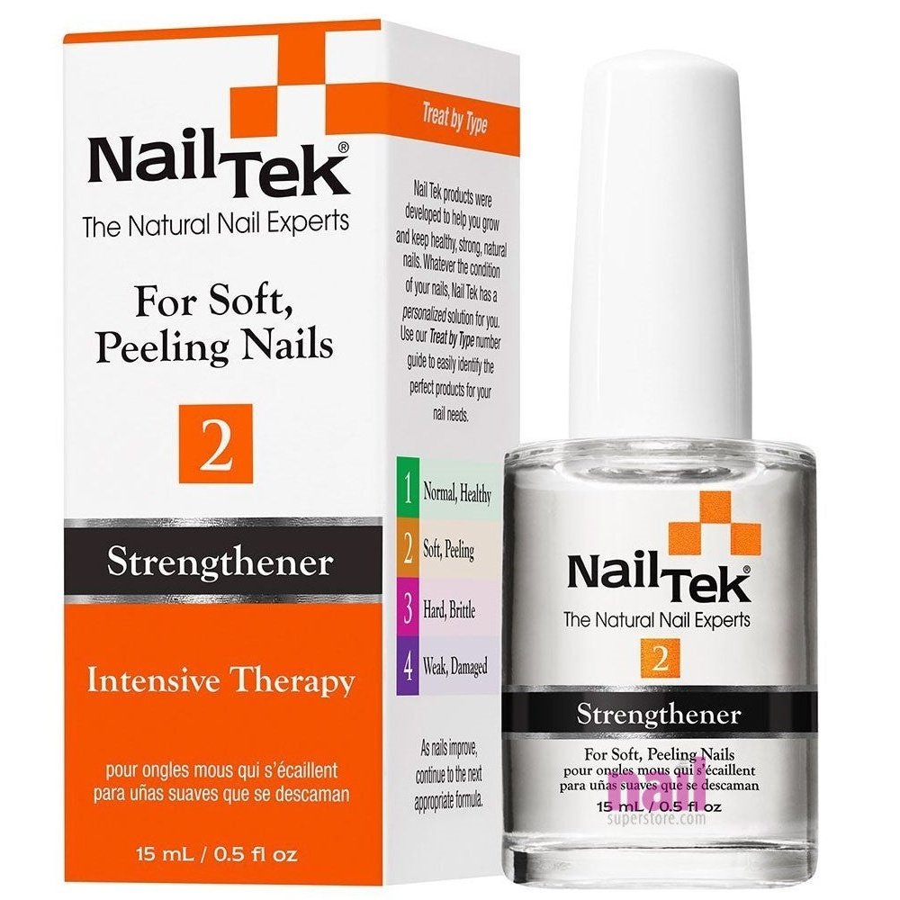 Nail Tek Intensive Therapy II | Heals Weak, Thin, Soft & Peeling Nails - 0.5 oz