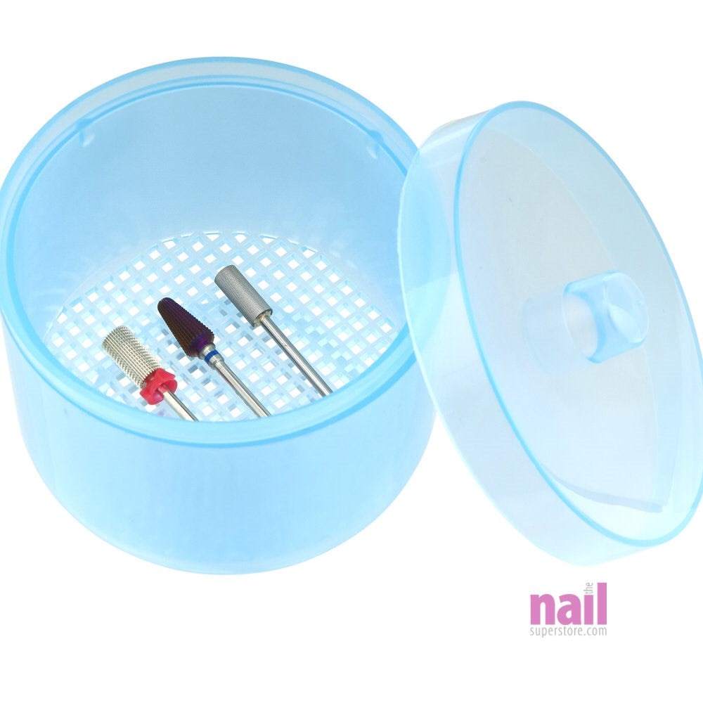 Nail Tools & Carbide Drill Bit Sterilizer Box Case Only | Blue - Each
